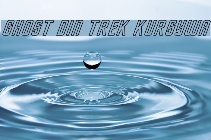 Ghost DIN Trek Kursywa Font examples