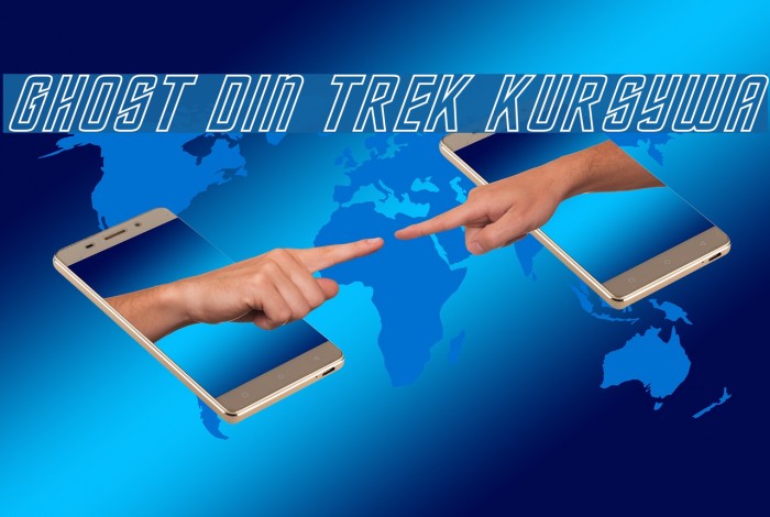 Ghost DIN Trek Kursywa Font examples