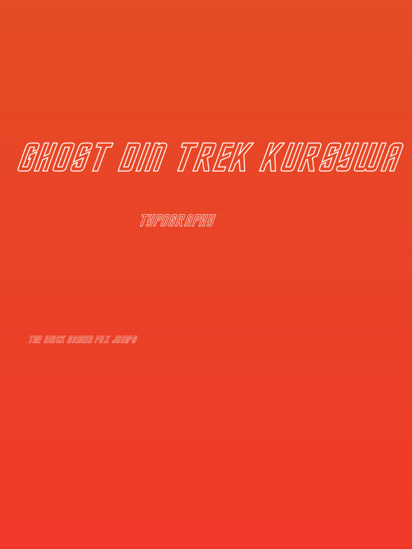 Ghost DIN Trek Kursywa Poster