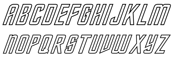 Ghost DIN Trek Kursywa Font LOWERCASE