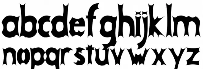 Ghost Demon Font Litere mici