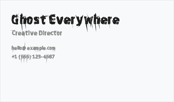 Ghost Everywhere Business Card