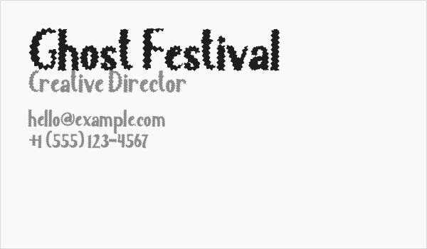 Ghost Festival Business Card