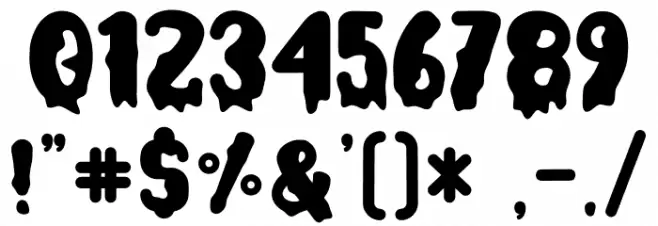 Ghost Flames - Personal Use Font OTHER CHARS