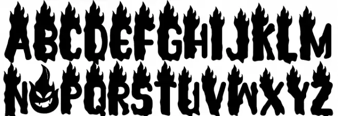 Ghost Flames - Personal Use Шрифта ВЕРХНИЙ