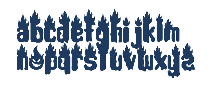 Ghost Flames - Personal Use Lowercase