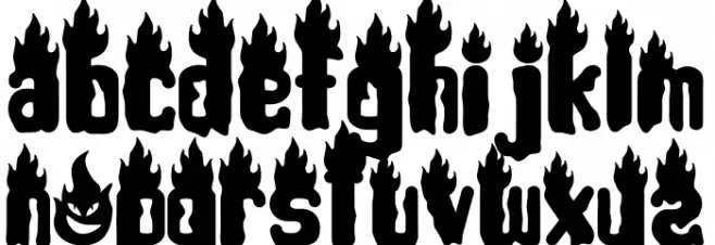 Ghost Flames - Personal Use 字体 小写