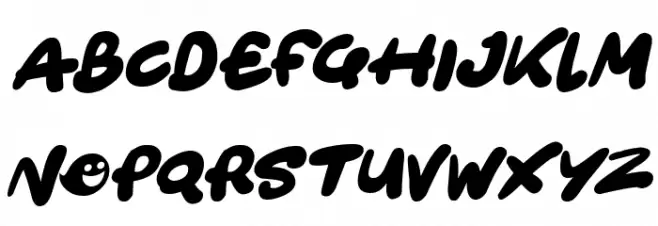 Ghost HOuses Italic फ़ॉन्ट अपरकेस