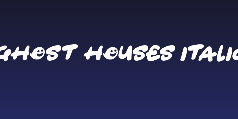 Ghost HOuses Italic Social Header