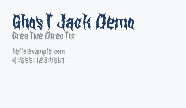 Ghost Jack Demo Business Card