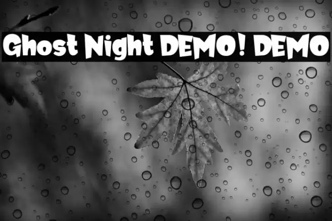Ghost Night DEMO! DEMO Caratteri examples