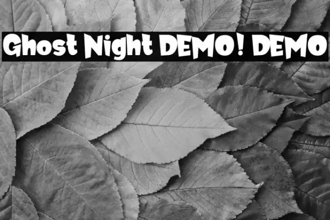 Ghost Night DEMO! DEMO Caratteri examples