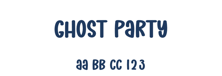 Ghost Party Font Preview