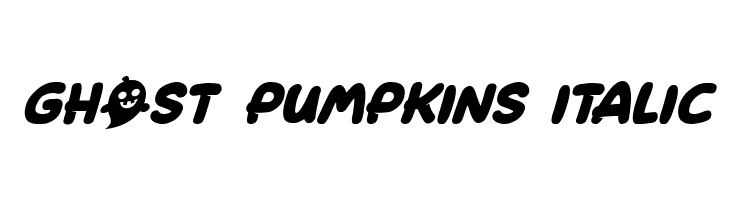 Ghost Pumpkins Italic  免费字体下载
