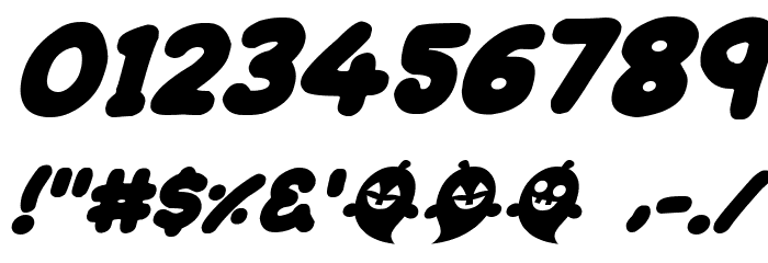 Ghost Pumpkins Italic Font OTHER CHARS