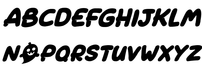 Ghost Pumpkins Italic Font UPPERCASE