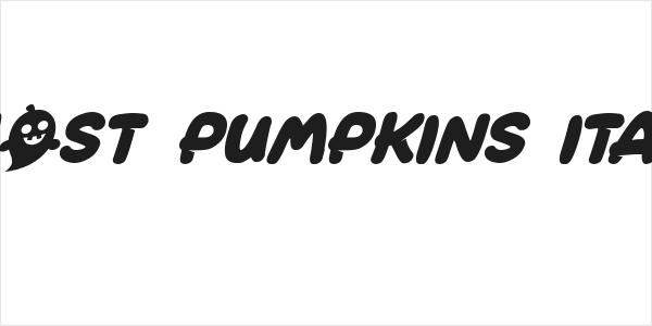 Ghost Pumpkins Italic Logo