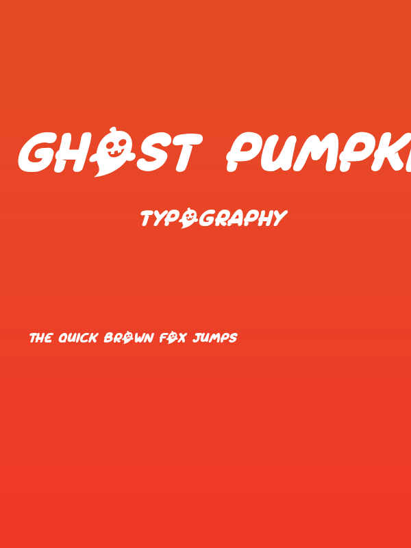 Ghost Pumpkins Italic Poster