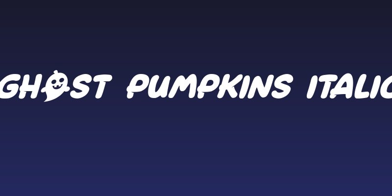 Ghost Pumpkins Italic Social Header