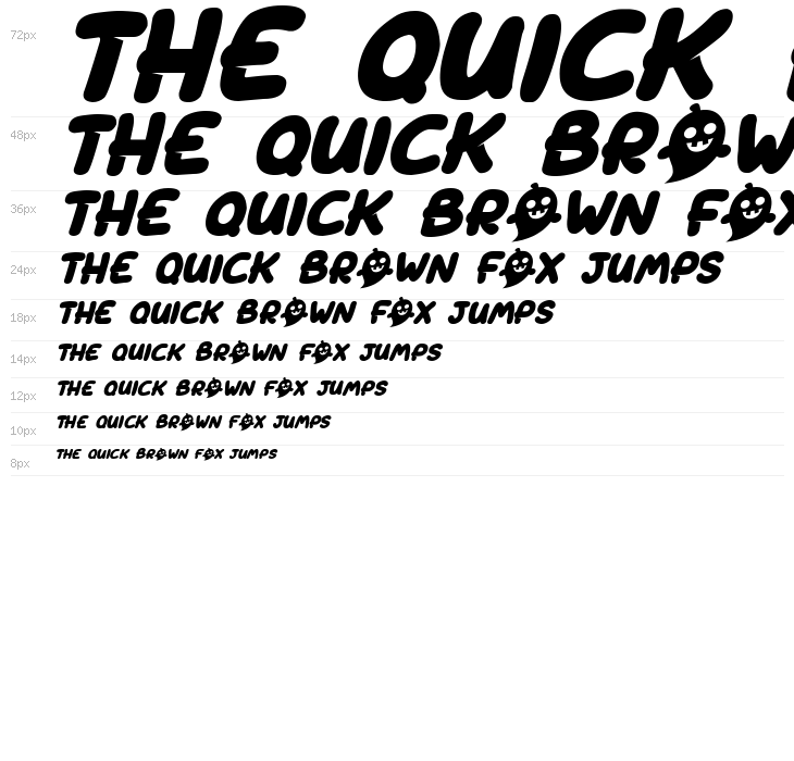 Ghost Pumpkins Italic Waterfall