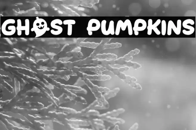 Ghost Pumpkins Fonte examples