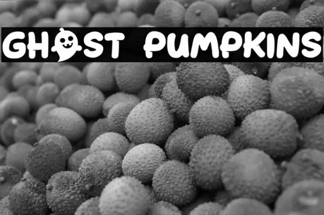 Ghost Pumpkins Fonte examples