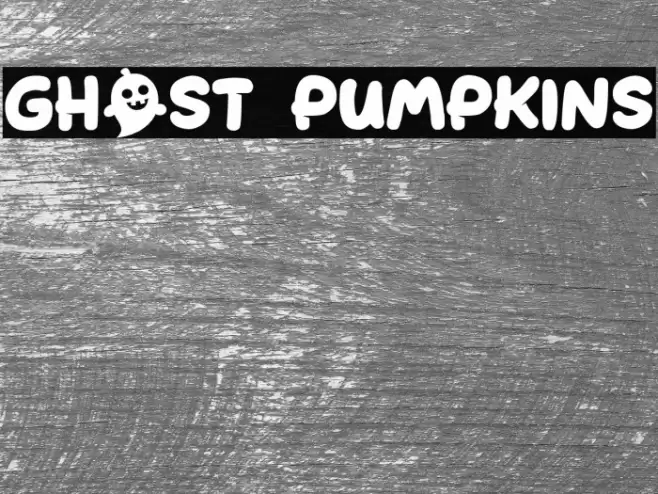 Ghost Pumpkins Fonte examples