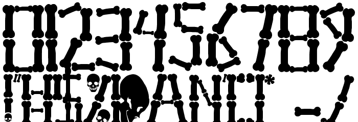 Ghost Skeleton Font OTHER CHARS