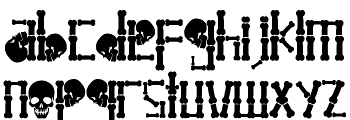 Ghost Skeleton Font LOWERCASE