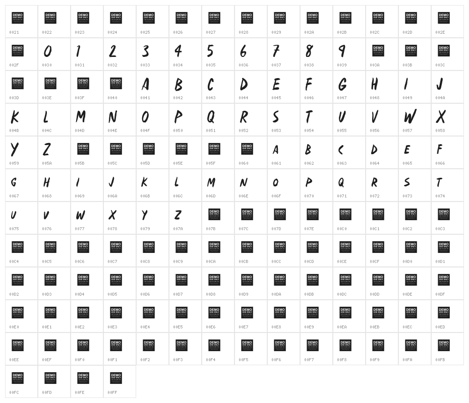 Ghost Writer Character Map
