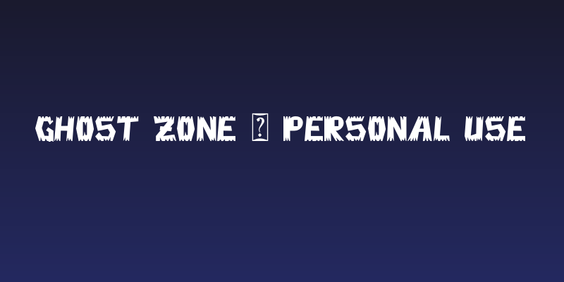 Ghost Zone - Personal Use Social Header