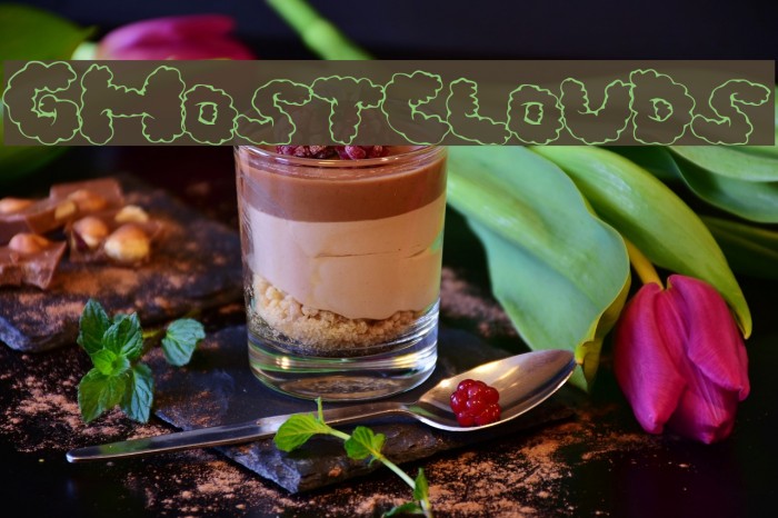 GhostClouds Schriftart examples