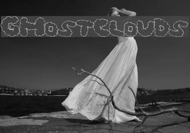 GhostClouds Schriftart examples