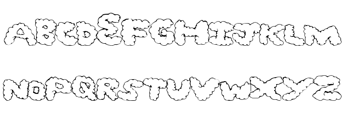 GhostClouds Schriftart Kleinbuchstaben