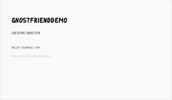 GhostFriendDemo Business Card