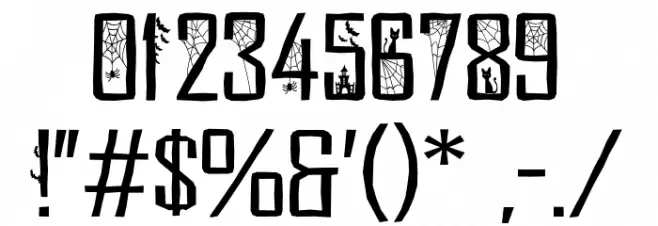GhostNest Font Alte caractere