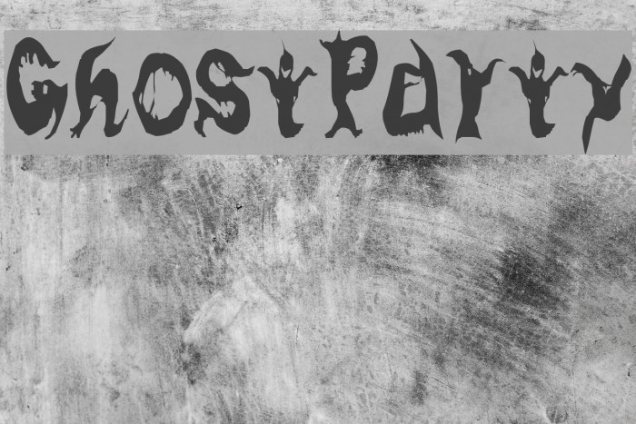 GhostParty फ़ॉन्ट examples