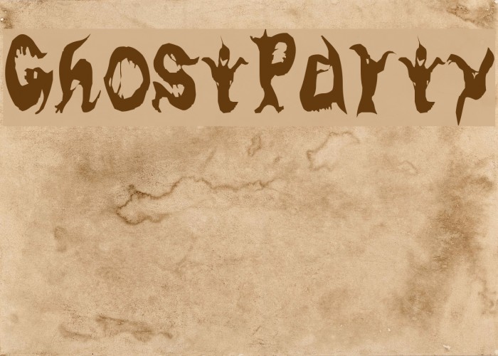 GhostParty फ़ॉन्ट examples