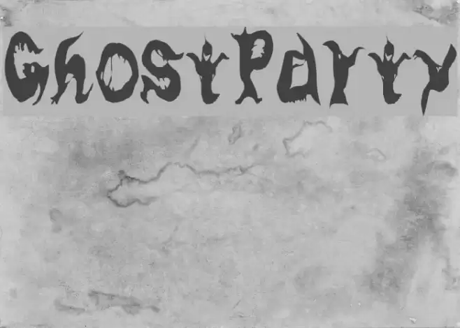 GhostParty Font examples