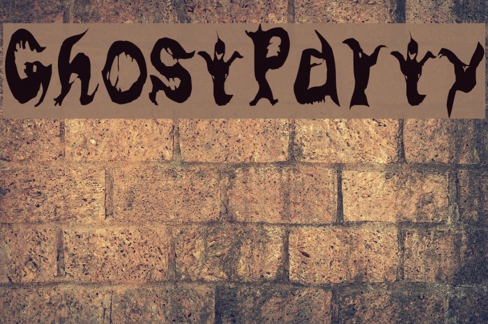 GhostParty फ़ॉन्ट examples
