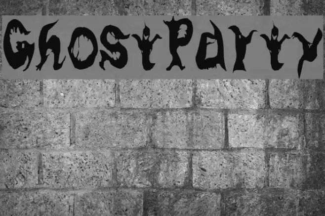 GhostParty Font examples