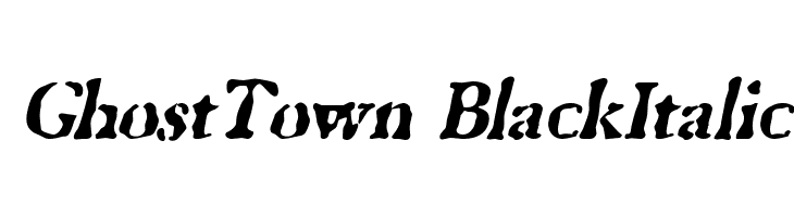 GhostTown BlackItalic Font
