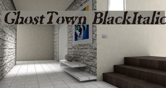 GhostTown BlackItalic Font examples