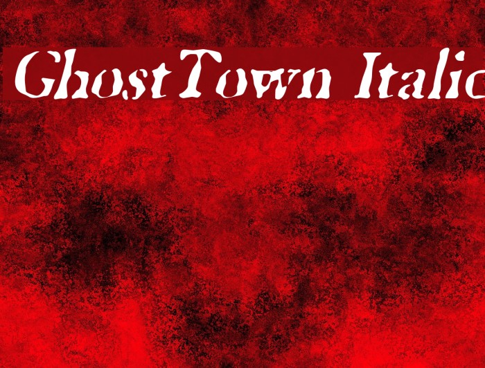 GhostTown Italic Example 2