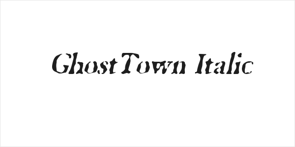 GhostTown Italic Logo