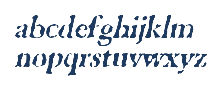 GhostTown Italic Lowercase