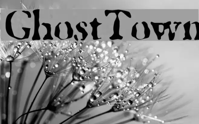 GhostTown Font examples