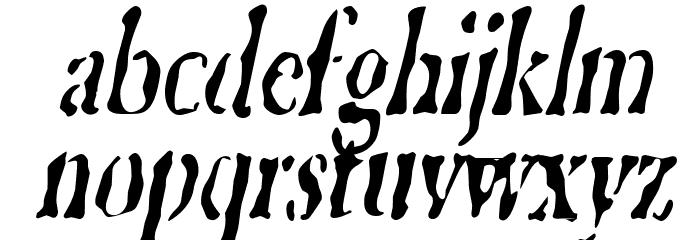 GhostTownCondensed Italic Font LOWERCASE