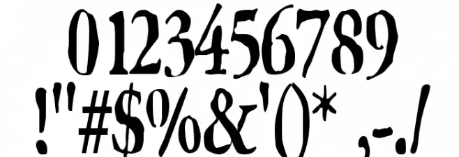 GhostTownCondensed Font OTHER CHARS