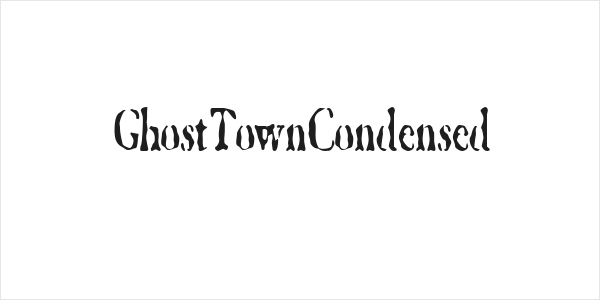 GhostTownCondensed Logo